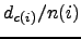 $ d_{c(i)}/n(i)$