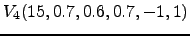 $ V_4(15, 0.7, 0.6, 0.7, -1, 1)$