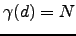 $ \gamma(d) = N$