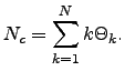 $\displaystyle N_c = \sum_{k=1}^{N} k \Theta_k.$