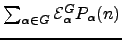 $ \sum_{\alpha\in G}\mathcal{E}_{\alpha}^{G}P_\alpha(n)$