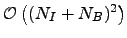 $ \mathcal{O}\left((N_I+N_B)^2\right)$