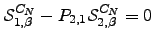 $\displaystyle \mathcal{S}^{C_N}_{1,\beta}=\mathcal{S}^{C_N}_{2,\beta}P_{2,1}L_1=\mathcal{S}^{C_N}_{2,\beta}P_{2,1}.$