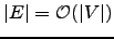 $ \vert E\vert=o(\vert V\vert^2/\lg\vert V\vert)$